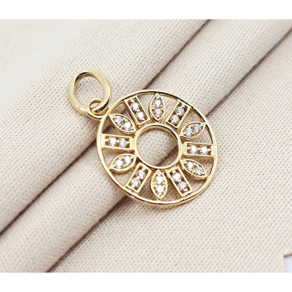 14K Yellow Gold Bony Levy Round Diamond Charm Pendant