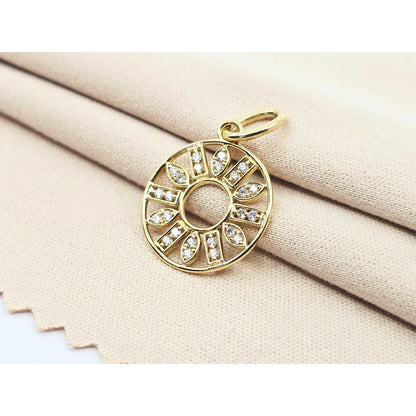 14K Yellow Gold Bony Levy Round Diamond Charm Pendant