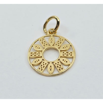 14K Yellow Gold Bony Levy Round Diamond Charm Pendant