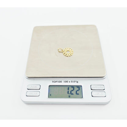 14K Yellow Gold Bony Levy Round Diamond Charm Pendant