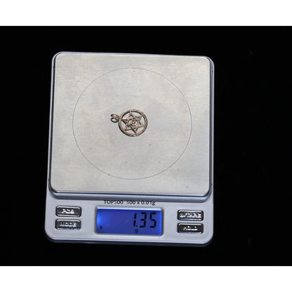 14K Rose Gold Diamond Cut Religious Star of David Charm Pendant