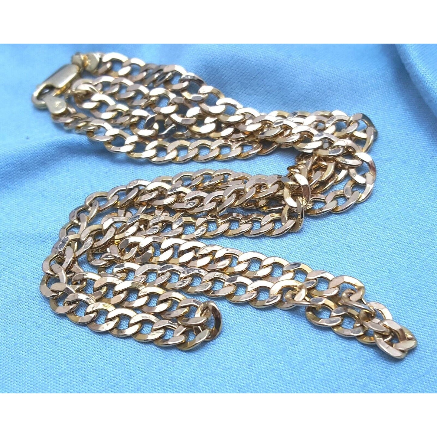 14K Yellow Gold Cuban Link Chain Necklace