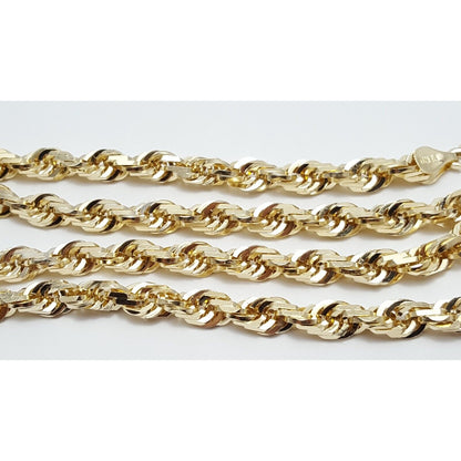 10K Yellow Gold Rope Chain Necklace