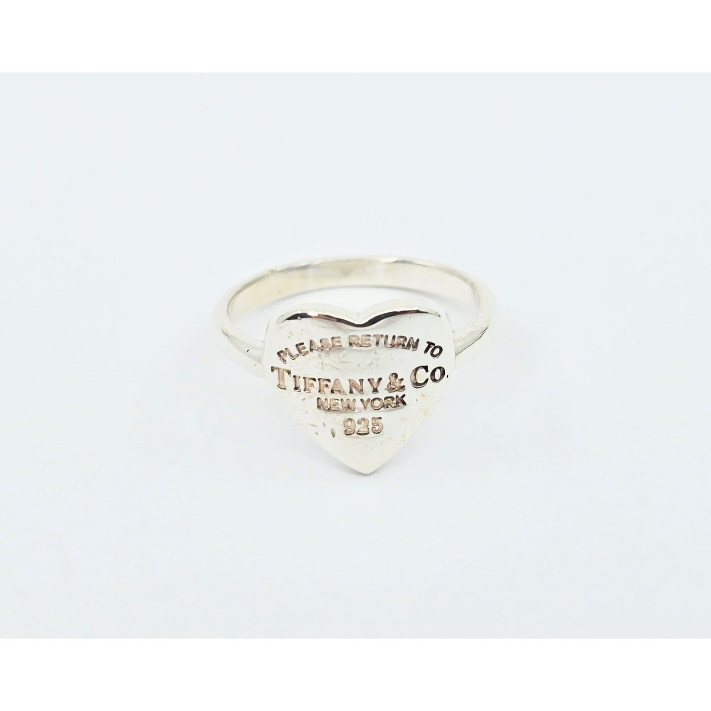 Please Return To Tiffany & Co. Sterling Silver Classic Heart Band Ring