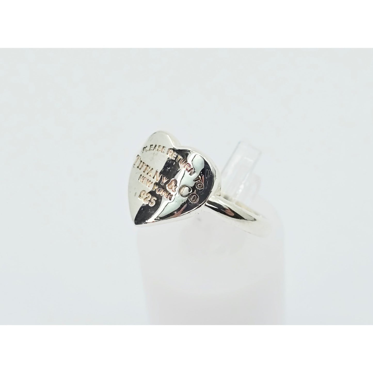 Please Return To Tiffany & Co. Sterling Silver Classic Heart Band Ring