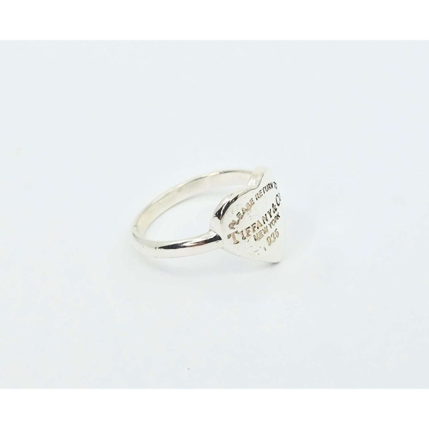 Please Return To Tiffany & Co. Sterling Silver Classic Heart Band Ring