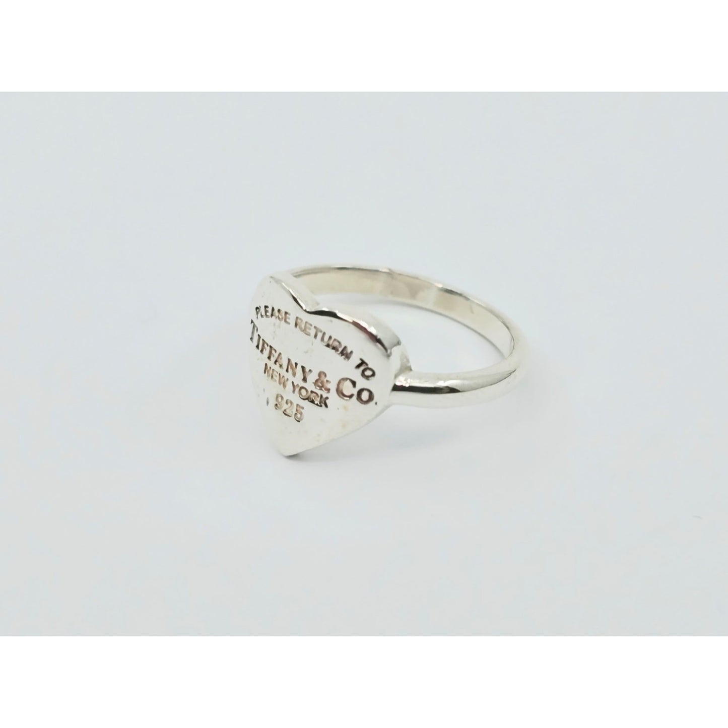Please Return To Tiffany & Co. Sterling Silver Classic Heart Band Ring