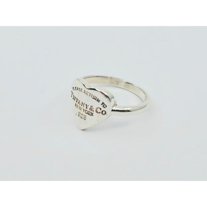 Please Return To Tiffany & Co. Sterling Silver Classic Heart Band Ring