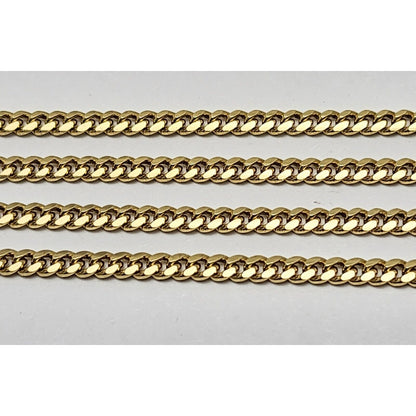 14K Yellow Gold Cuban Link Chain Necklace