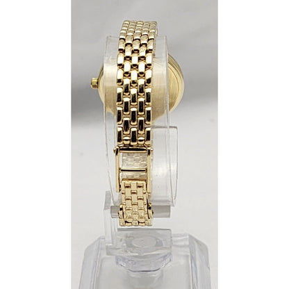 Vicence Quartz 14K Yellow Gold 32.7gr 24mm 1.48ct Diamonds Ladies Watch Italy