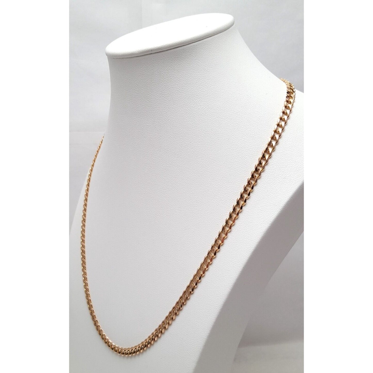 14K Rose Gold Cuban Link Chain Necklace