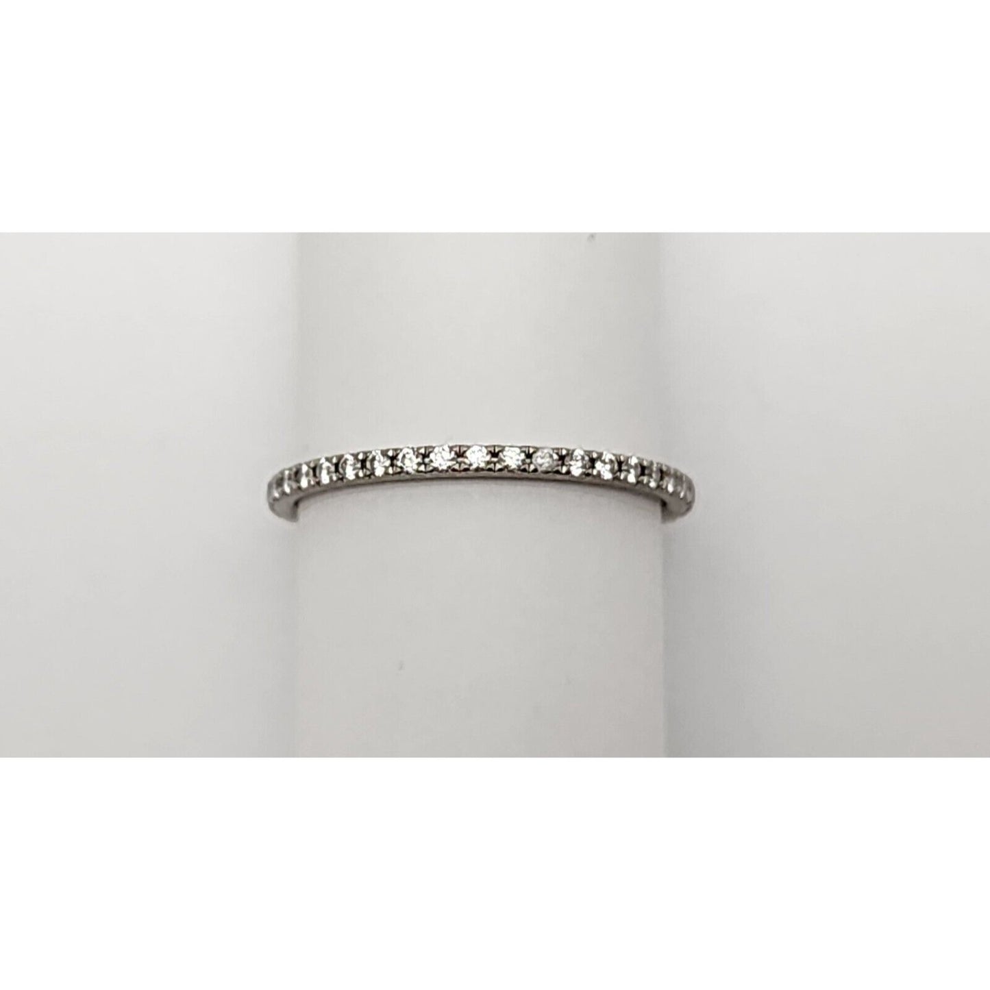 Tiffany & Co Belgium 18k White Gold Pave Metro Diamond Eternity Ring Band