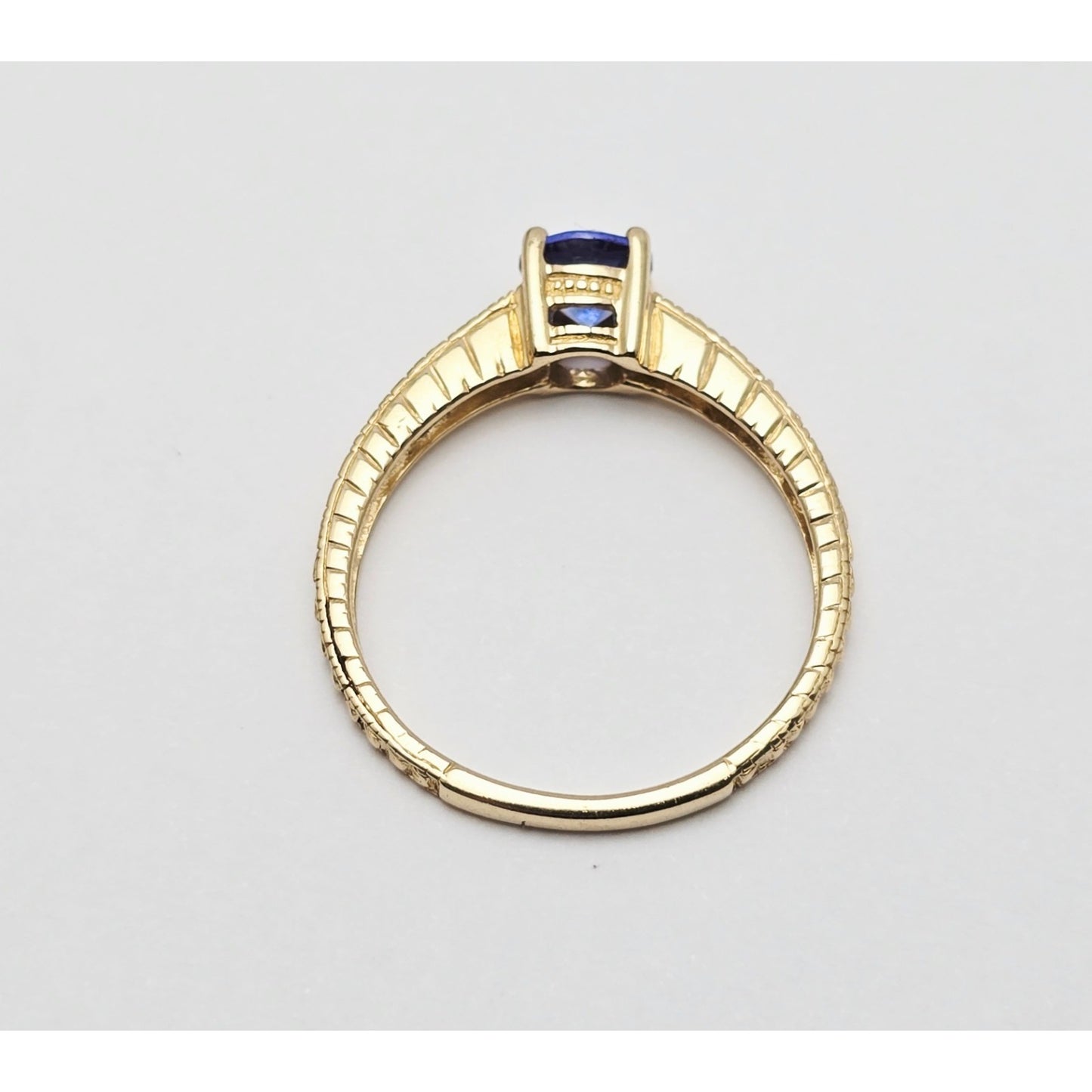 14K Yellow Gold Tanzanite & Diamond Ring