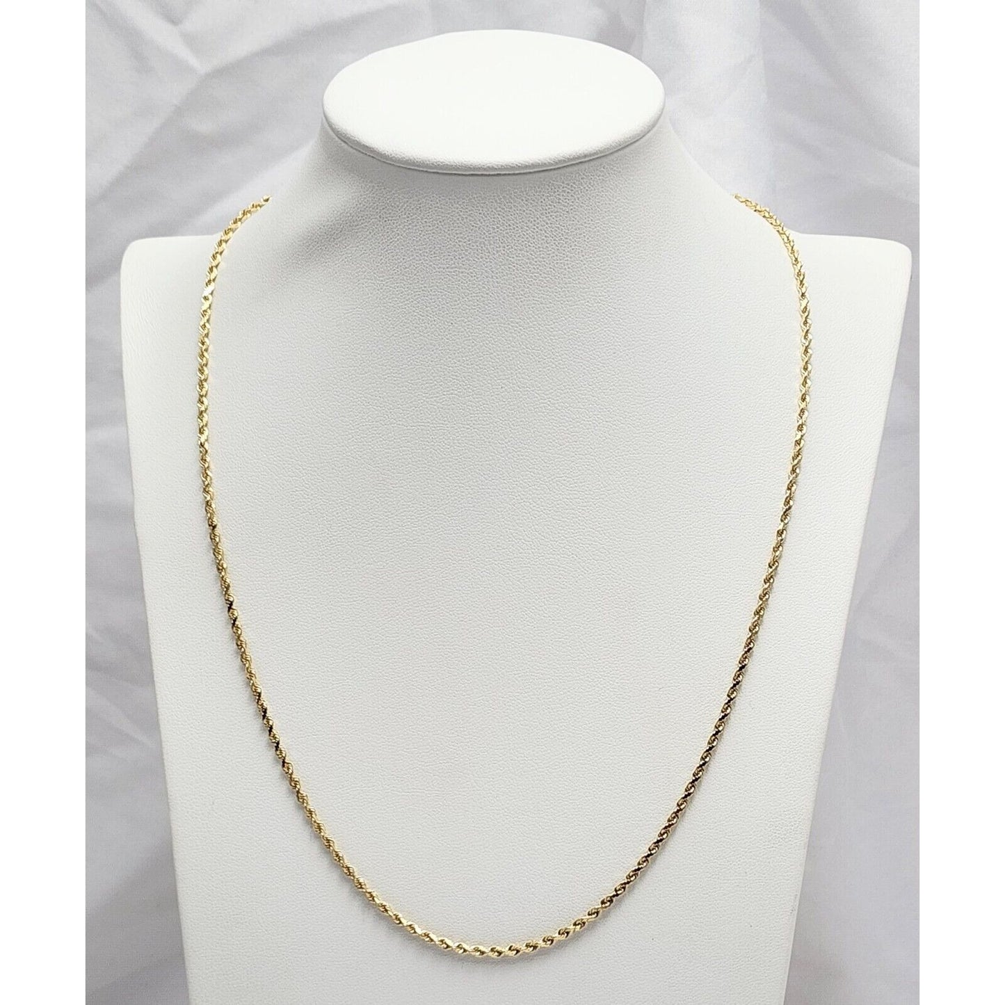 14K Yellow Gold Rope Chain Necklace