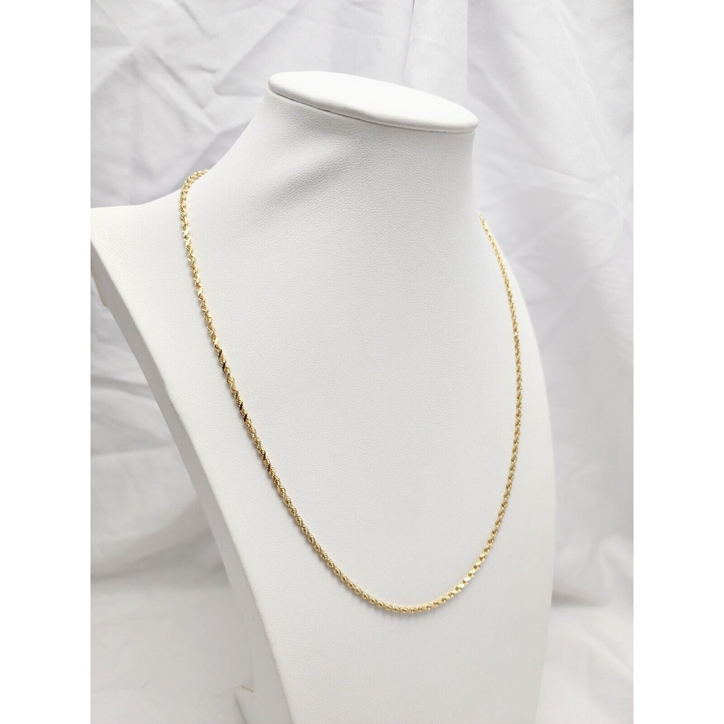 14K Yellow Gold Rope Chain Necklace