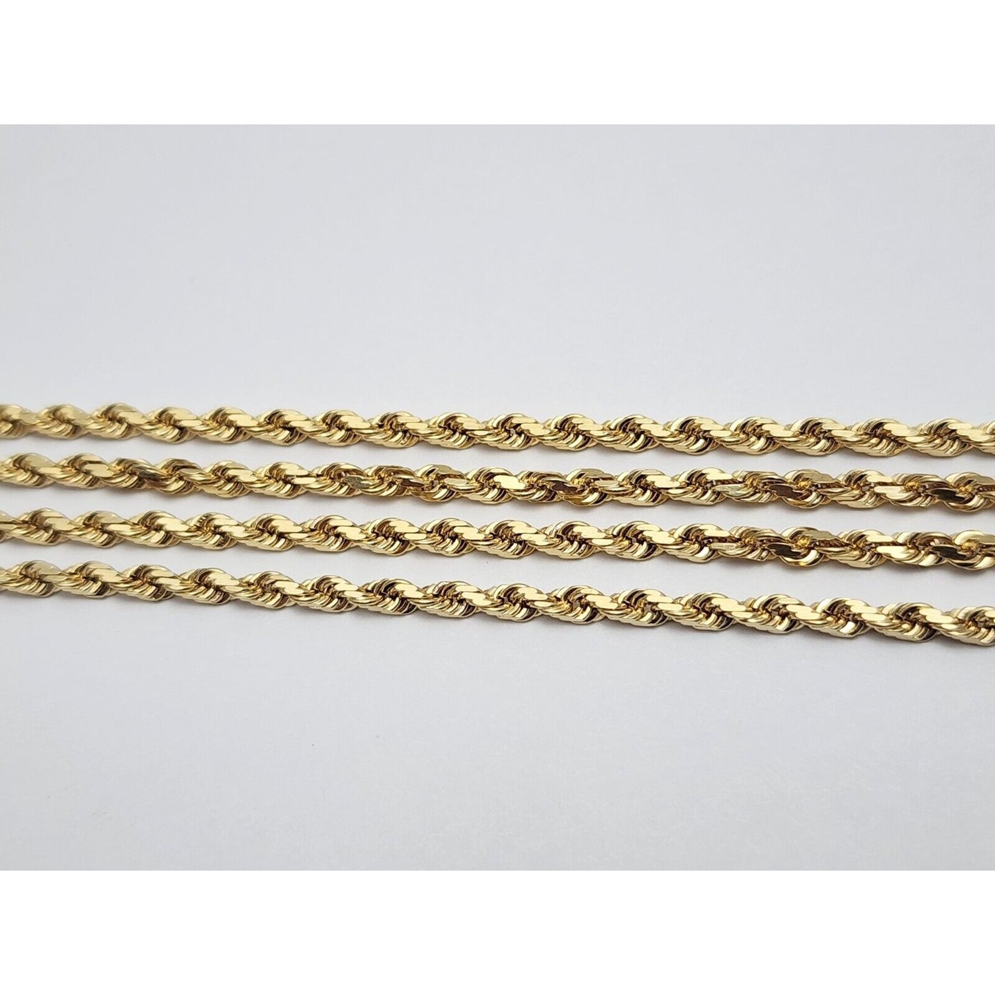 14K Yellow Gold Rope Chain Necklace