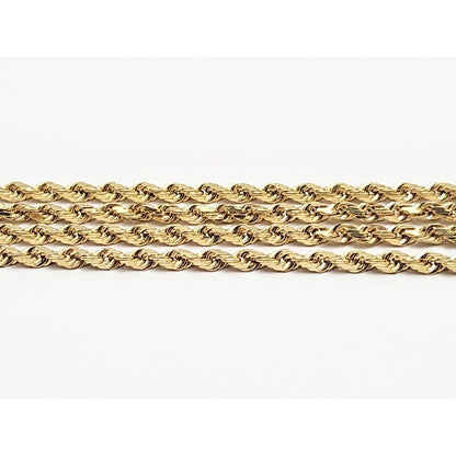 14K Yellow Gold Rope Chain Necklace