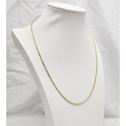 14K Yellow Gold Rope Chain Necklace