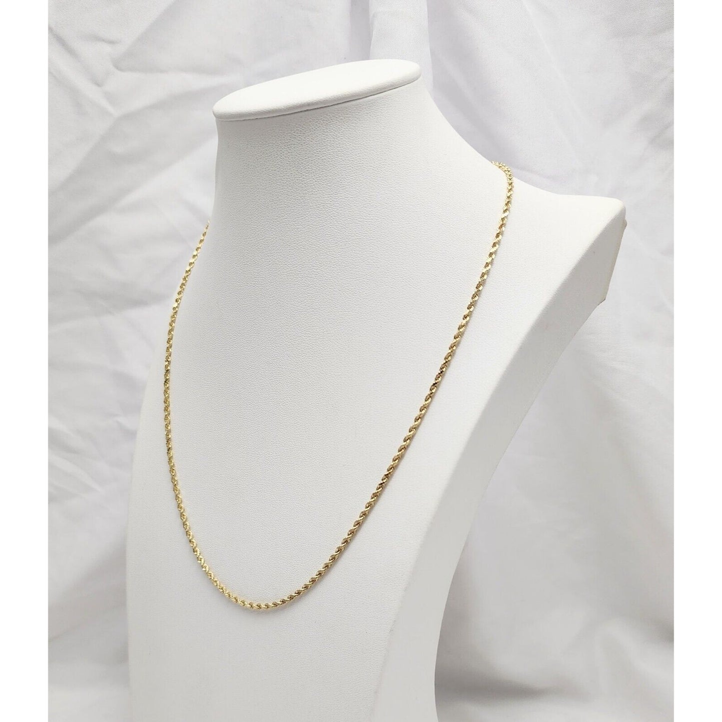 14K Yellow Gold Rope Chain Necklace