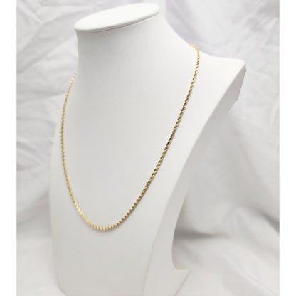 14K Yellow Gold Rope Chain Necklace