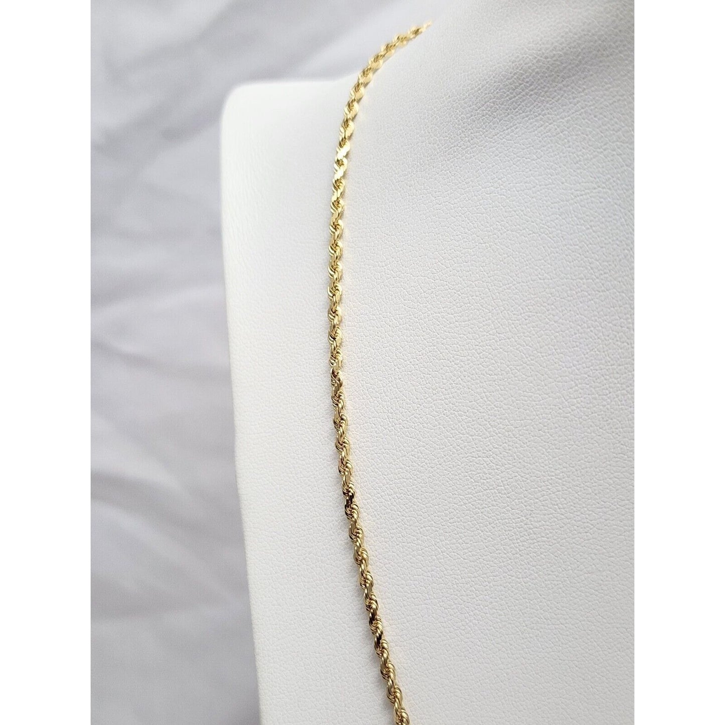 14K Yellow Gold Rope Chain Necklace