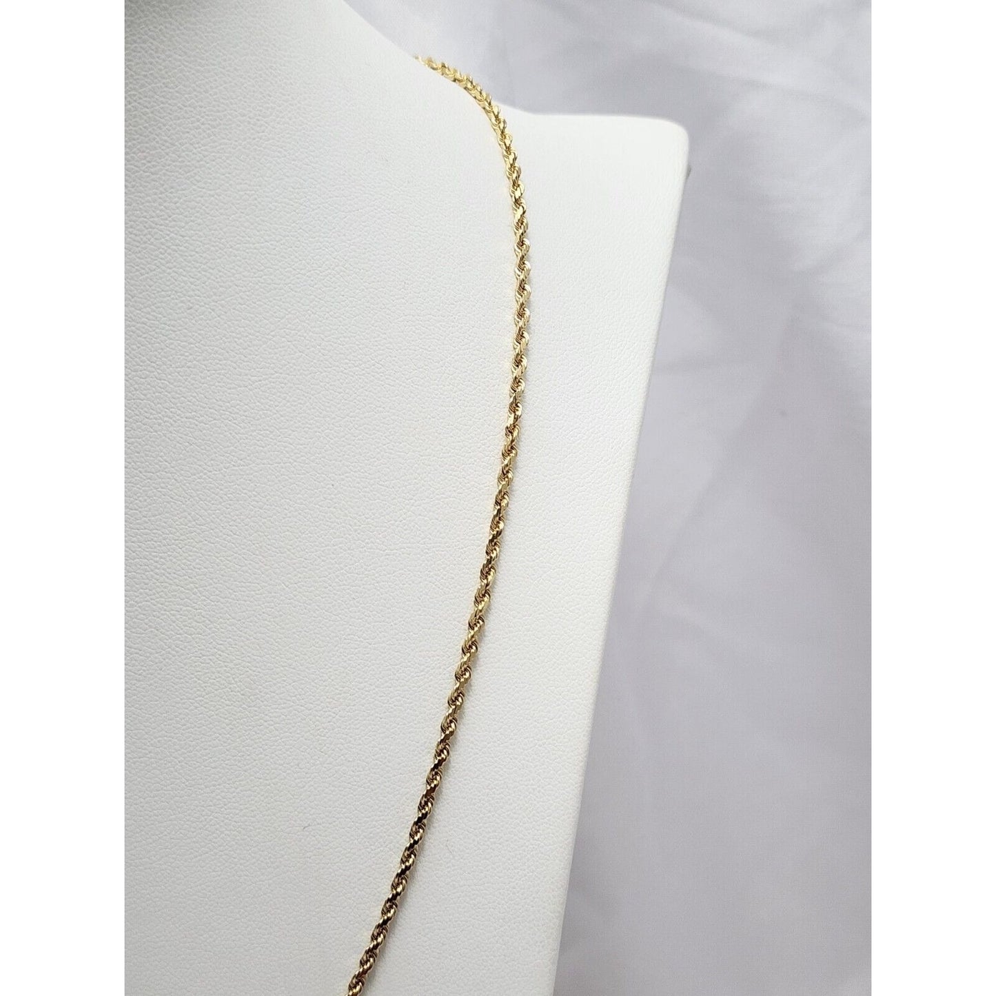 14K Yellow Gold Rope Chain Necklace