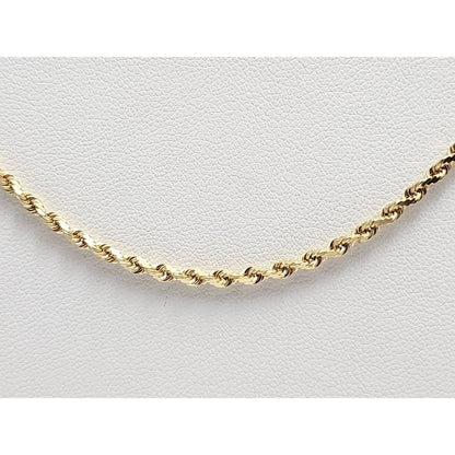 14K Yellow Gold Rope Chain Necklace