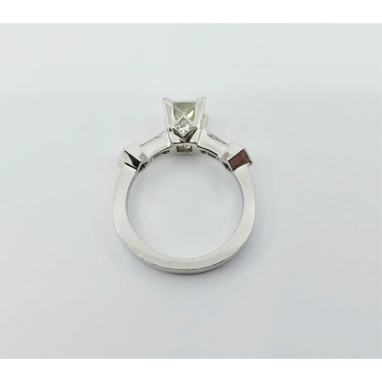Beautiful Solid Platinum Princess Cut Diamond Engagement Ring 1.05ct EGL Report