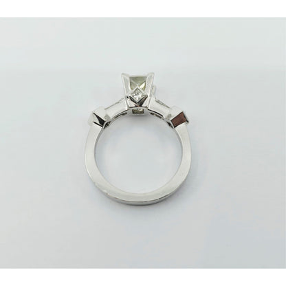 Beautiful Solid Platinum Princess Cut Diamond Engagement Ring 1.05ct EGL Report