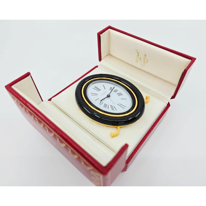 Authentic Cartier Vintage Baignoire Mechanical Pendulette Desk / Travel Clock