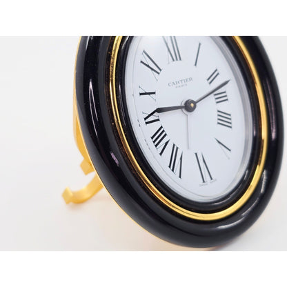 Authentic Cartier Vintage Baignoire Mechanical Pendulette Desk / Travel Clock