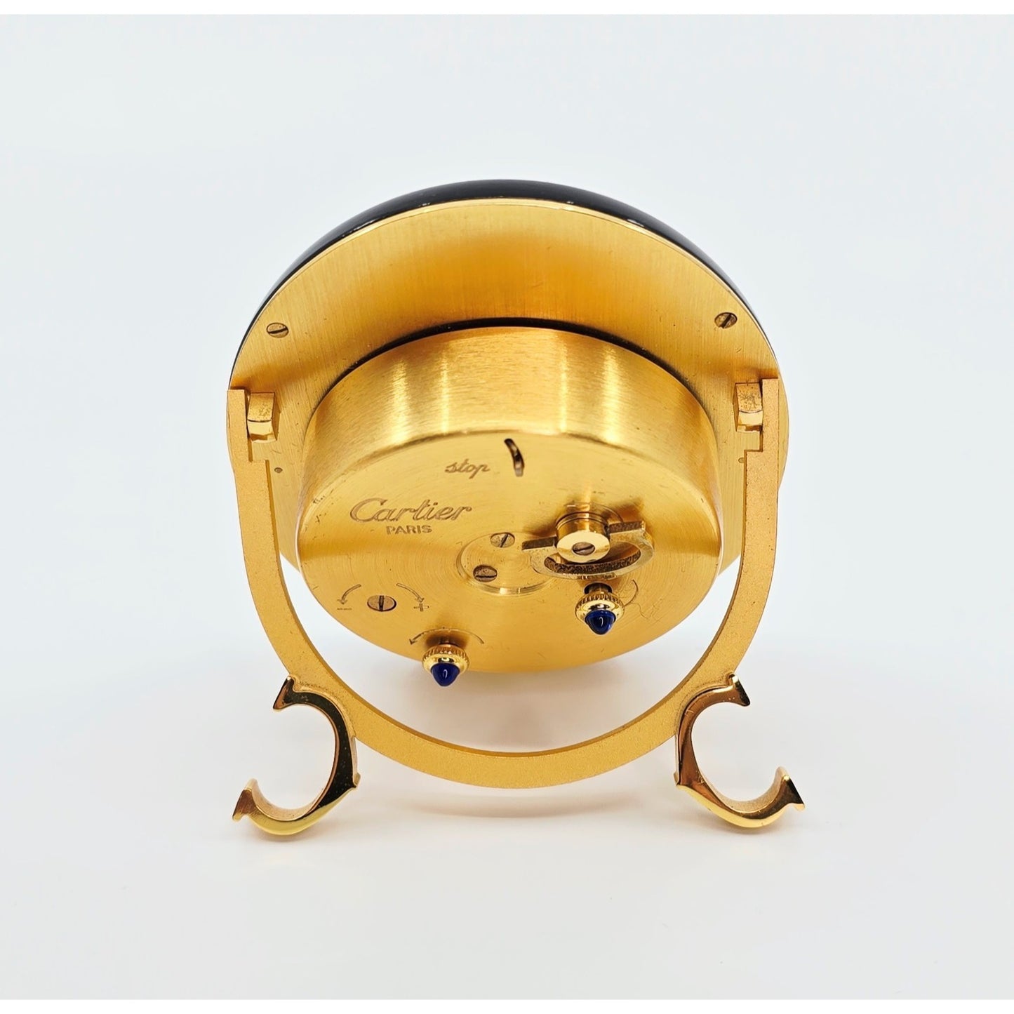 Authentic Cartier Vintage Baignoire Mechanical Pendulette Desk / Travel Clock