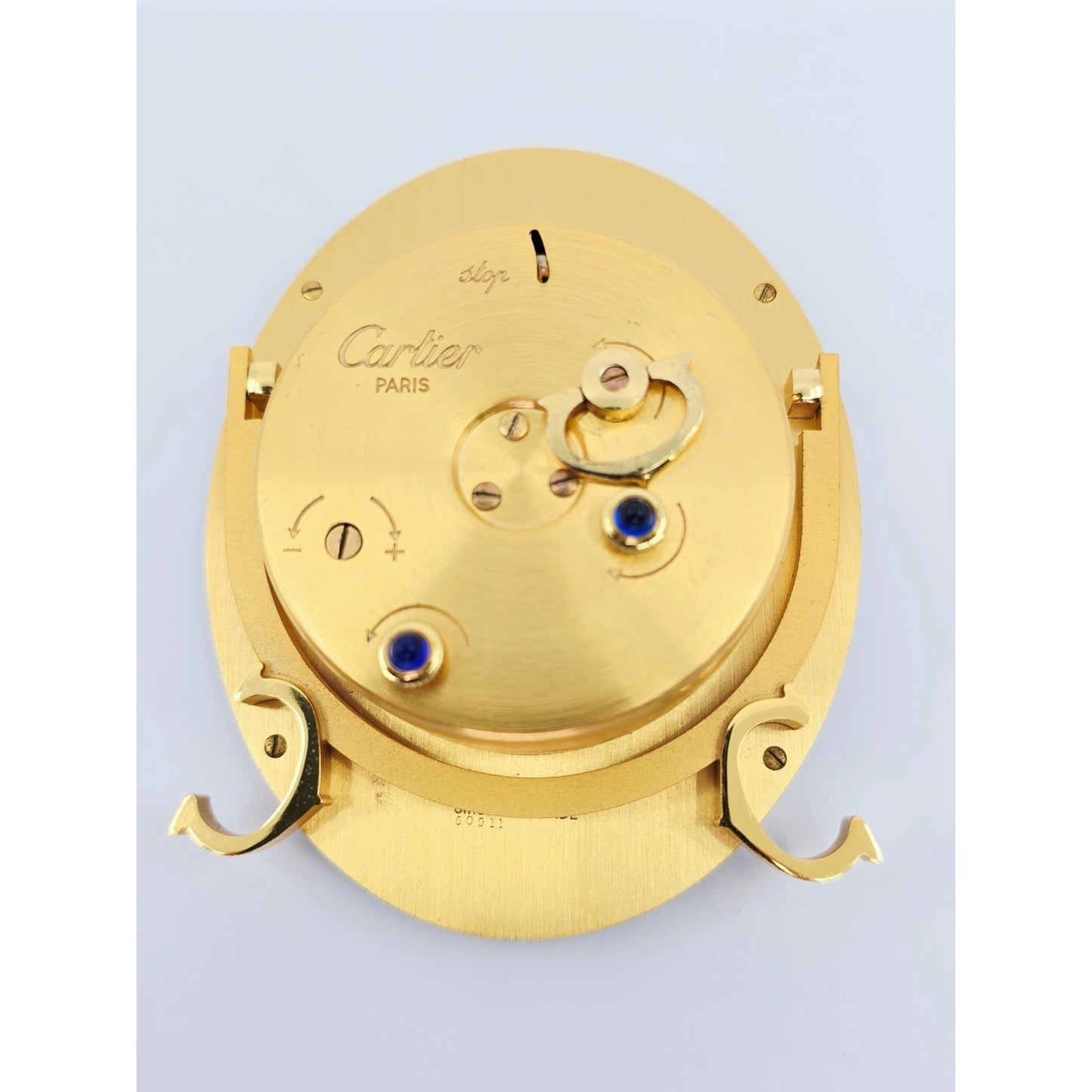Authentic Cartier Vintage Baignoire Mechanical Pendulette Desk / Travel Clock