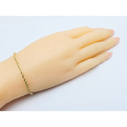 14K Yellow Gold Rope Bracelet