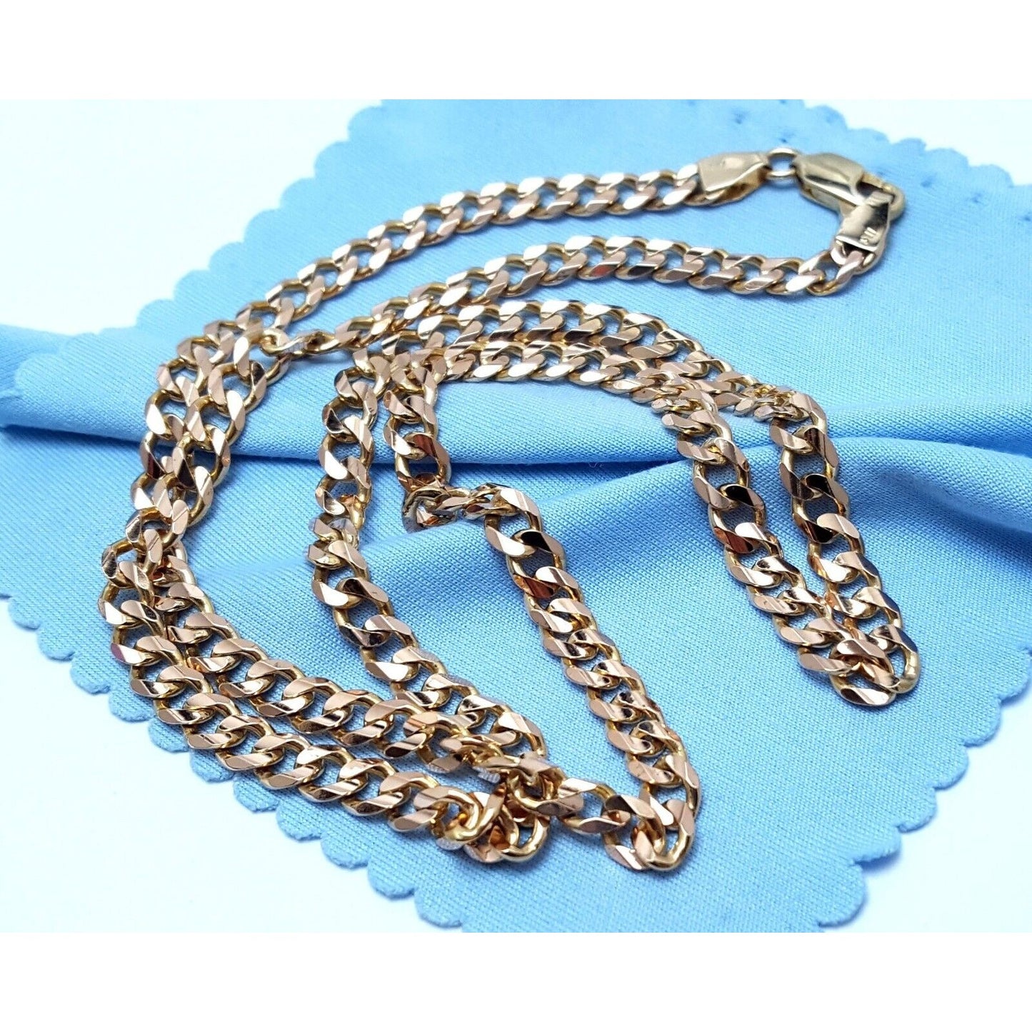 14K Rose Gold Cuban Link Chain Necklace