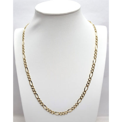 10K Yellow Gold Figaro Link Chain Necklace