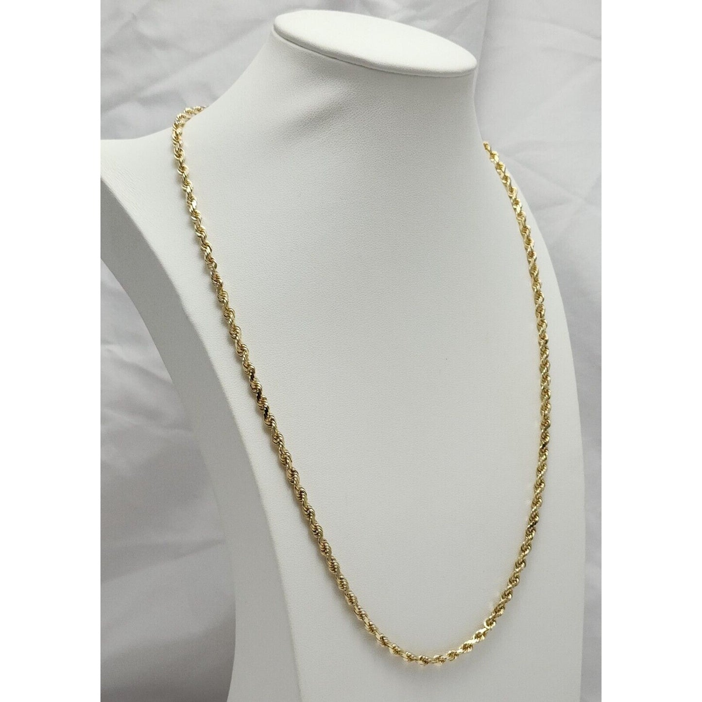 14K Yellow Gold Rope Chain Necklace