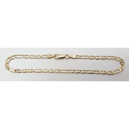 14K Yellow Gold Figaro Link Bracelet