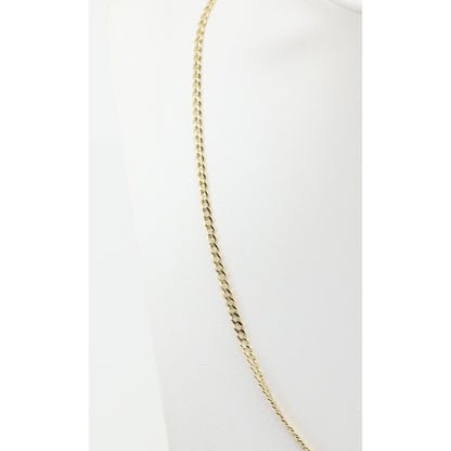 10K Yellow Gold Cuban Link Chain Necklace