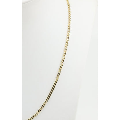 10K Yellow Gold Cuban Link Chain Necklace
