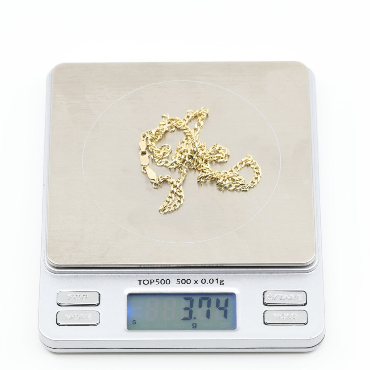 10K Yellow Gold Cuban Link Chain Necklace