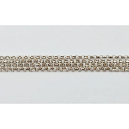 Thin 14K White Gold Rolo Link Chain Necklace