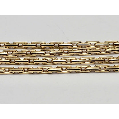 14K Yellow Gold Fancy Cable Link Chain Necklace