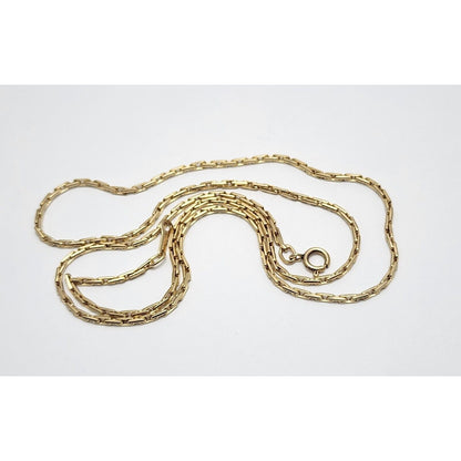 14K Yellow Gold Fancy Cable Link Chain Necklace