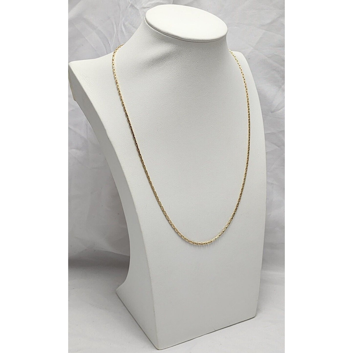 14K Yellow Gold Fancy Cable Link Chain Necklace