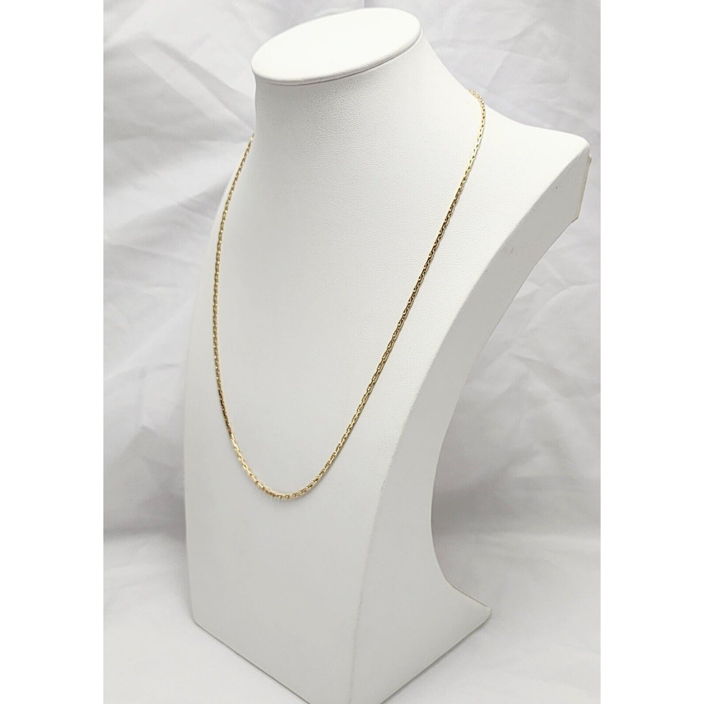 14K Yellow Gold Fancy Cable Link Chain Necklace