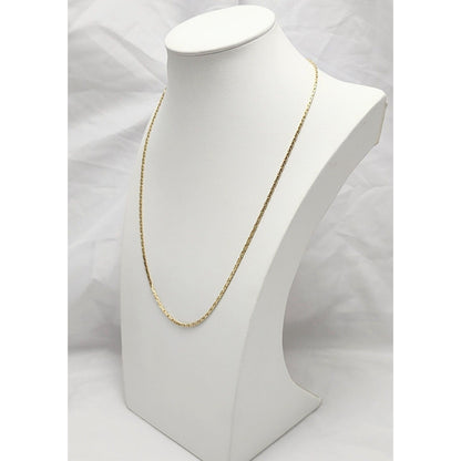 14K Yellow Gold Fancy Cable Link Chain Necklace