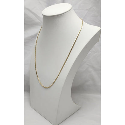 14K Yellow Gold Fancy Cable Link Chain Necklace