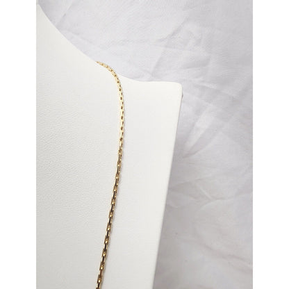 14K Yellow Gold Fancy Cable Link Chain Necklace