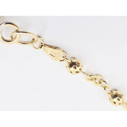14K Yellow Gold Religious Rosary Cross Link Chain Necklace